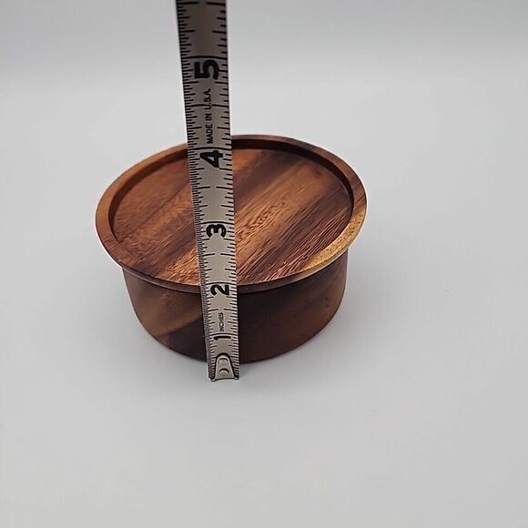 Vintage Monkeypod Covered Bowl Serving or Trinket Dish Phillipines 2 Piece - Picture 11 of 12